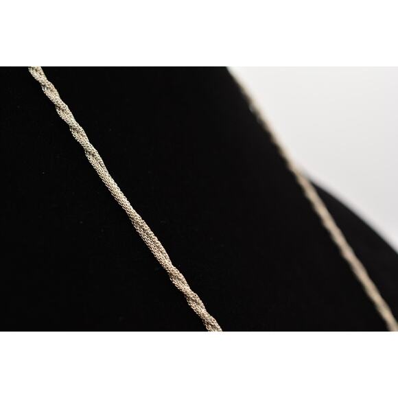 Trifari Vintage Chain Necklace Mesh Twisted Rope Silver Tone Signed 1970s Bin6B - Picture 5 of 12